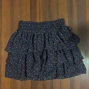 American Eagle Tiered Navy Floral Skirt Sz S